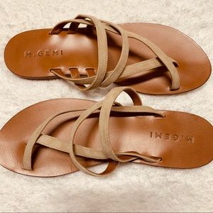 M. GEMI SUEDE FLAT SANDALS